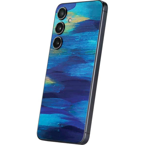 Ocean Blue Brush Stroke by Etta Vee Galaxy S25 Skin